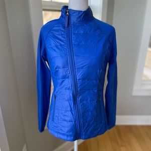 Calvin Klein Performance Cobalt Blue Activewear Asymmetrical Full Zip Jacket S
